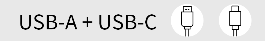 ミドルモデルUSB-A+USB-C